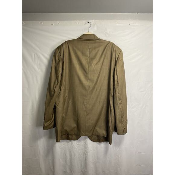 Jack Victor Super 100s Lanza CT Blazer Sport Coat 100% Wool Brown Size 48L Italy - Picture 2 of 6